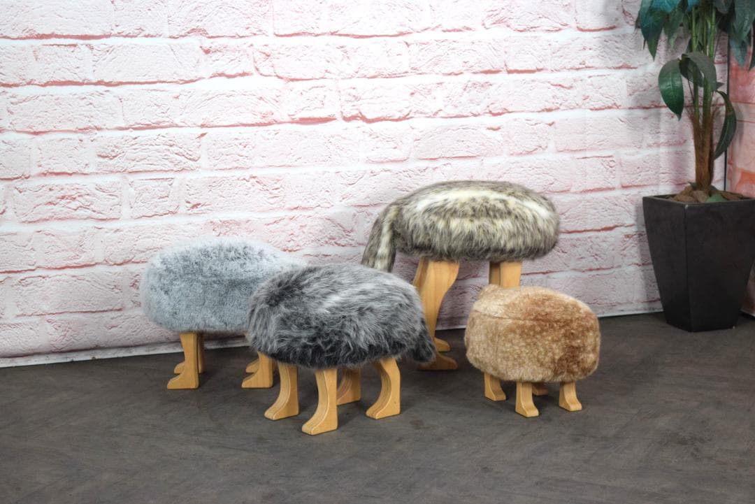 展示品 旭川家具 匠工芸 アニマルスツール バンビ SSサイズ