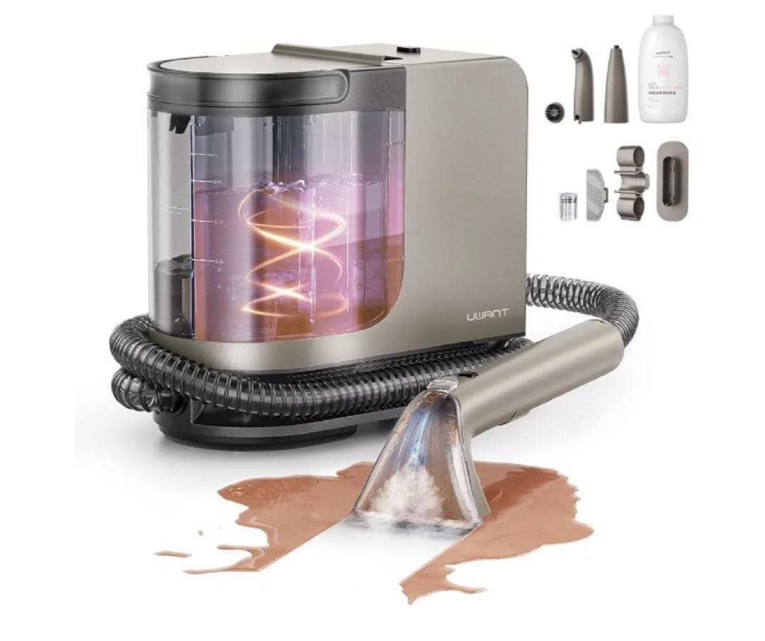 100℃蒸気噴射×18000Pa超強吸引力×60℃加熱お湯】カーペットクリーナー