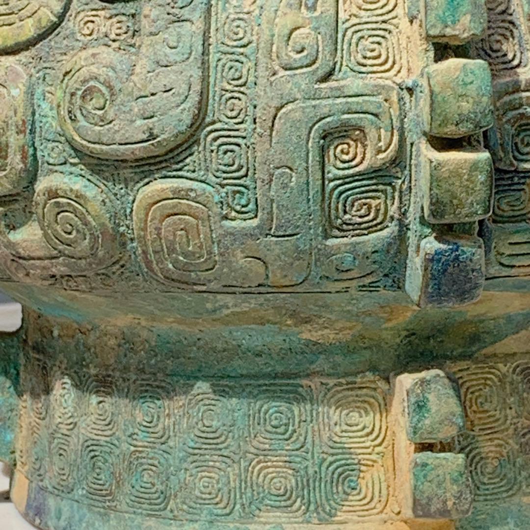 召卣　青銅器　鳳象文尊　古美術　中国骨董　アンティーク　饕餮文　酒器