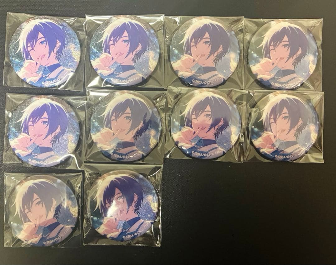 プロセカ　KAITO 缶バッジ　グリッター