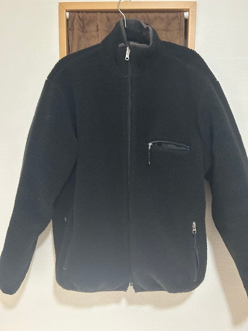 Stussy ブラック キルティングアウター リバーシブル