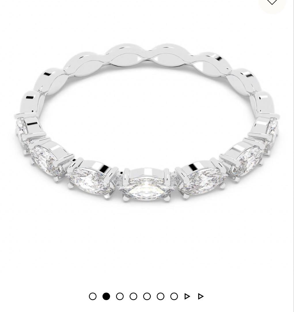 SWAROVSKI マーキスカット, ホワイト, ロジウム・プレーティング