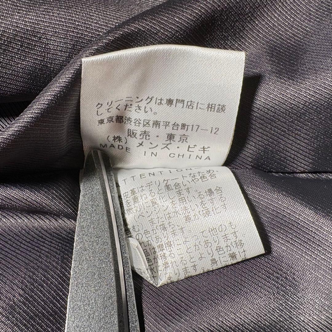 【極美品】MEN'S BIGI シングルライダースジャケット　レザー　羊　黒　M