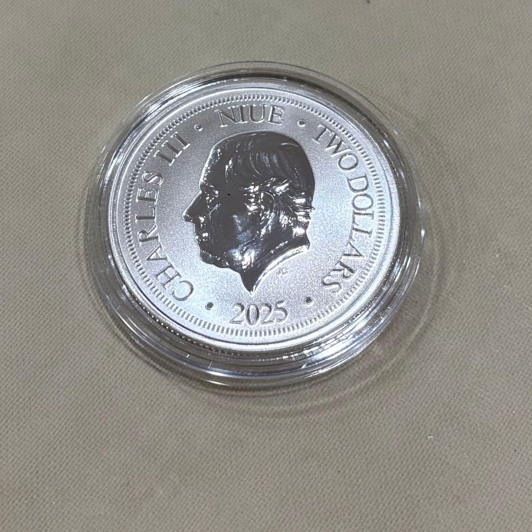 純銀　メダル　ディズニー　ミッキー&北斎　1オンス 銀貨