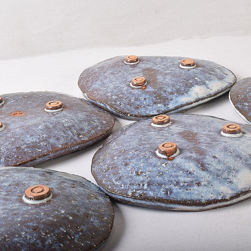 和食器　萩焼　都野栖雲造　皿　銘々皿　5客　共箱　M　R8152C