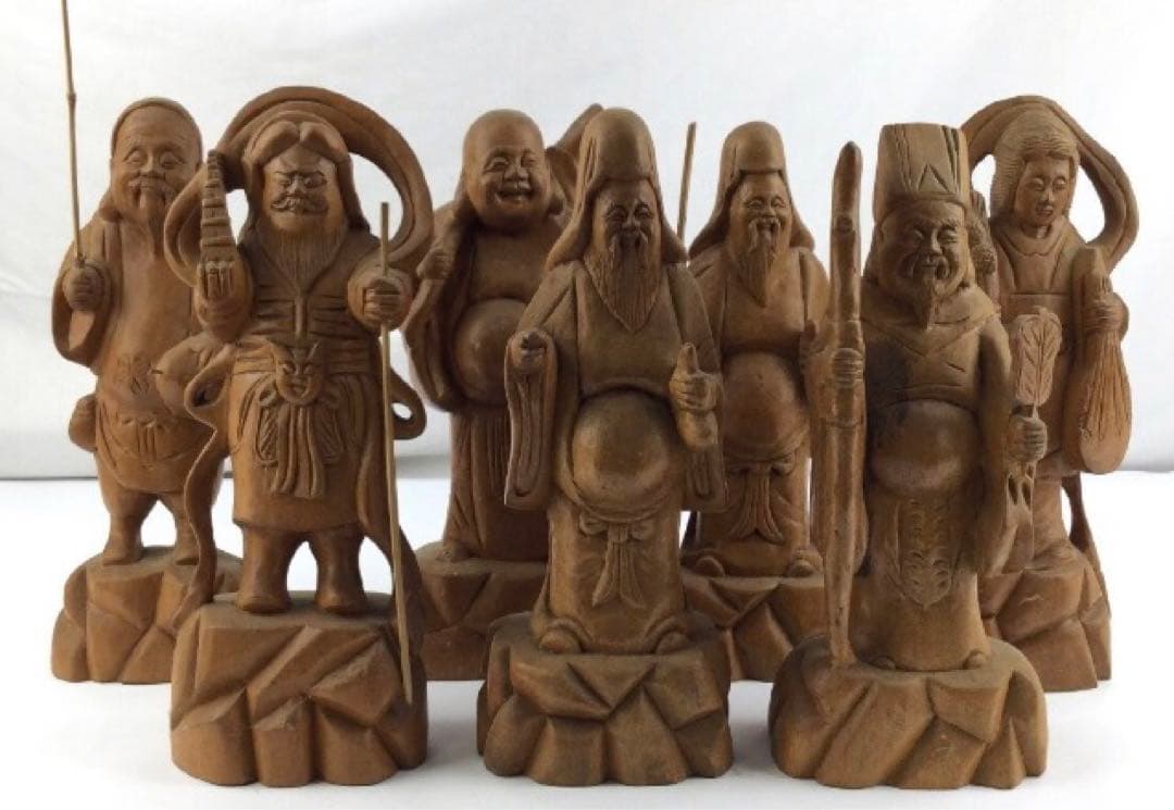 七福神　木彫り　大きめ