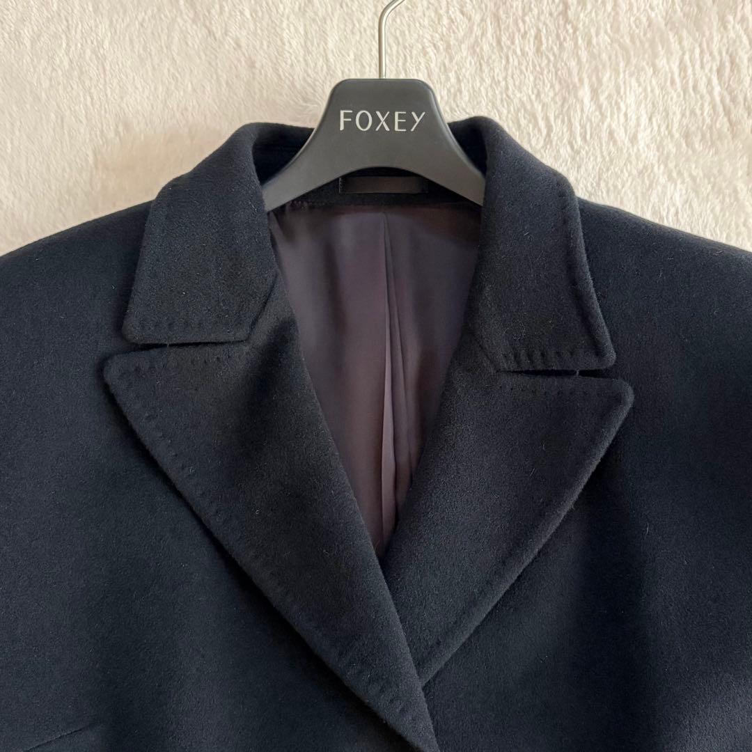 希少15号✨極美品 バーバリー アンゴラ×毛ジャケットコート ステッチ ロゴ 黒