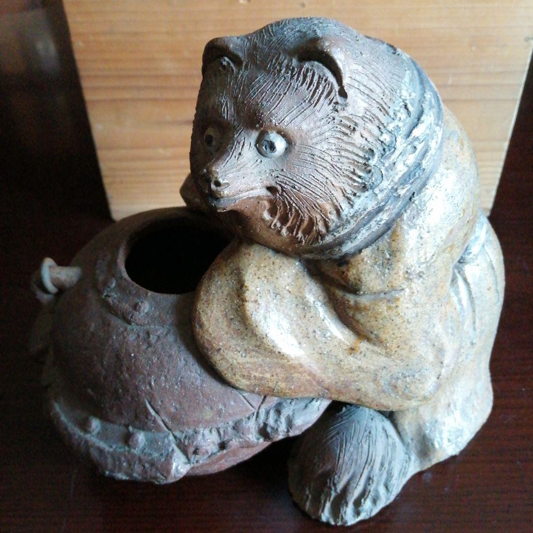 京焼　茶釜大師仁阿弥狸　23.5cm　江戸後期～明治期