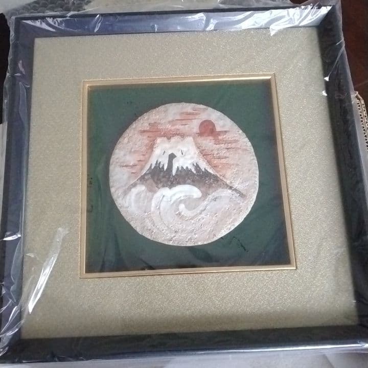 京焼 紅雪 富士山装飾画