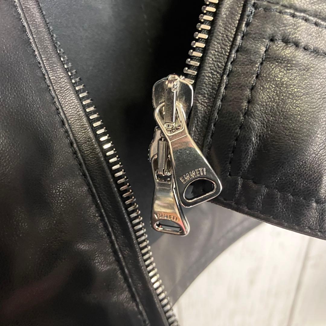 【未使用級】EMMETI エンメティ JURI ライダース ラムスキン 50