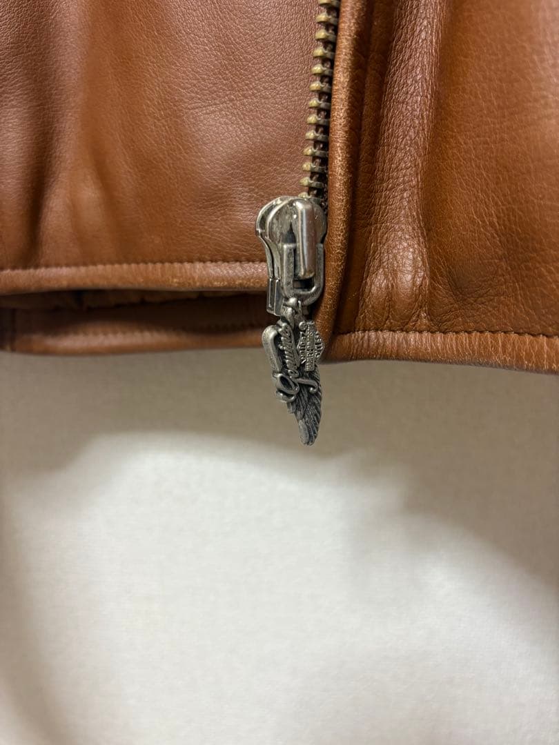 Harley Davidson ブラウン シングル　ライダースジャケット Ｌ