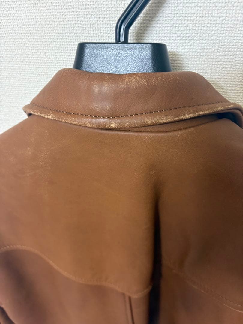 Harley Davidson ブラウン シングル　ライダースジャケット Ｌ