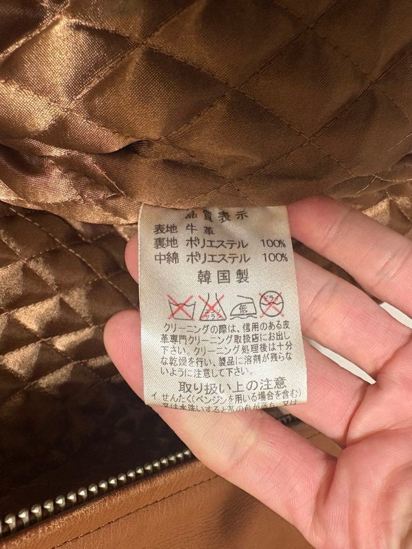 Harley Davidson ブラウン シングル　ライダースジャケット Ｌ