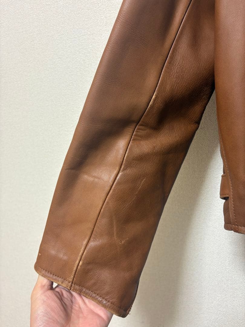 Harley Davidson ブラウン シングル　ライダースジャケット Ｌ