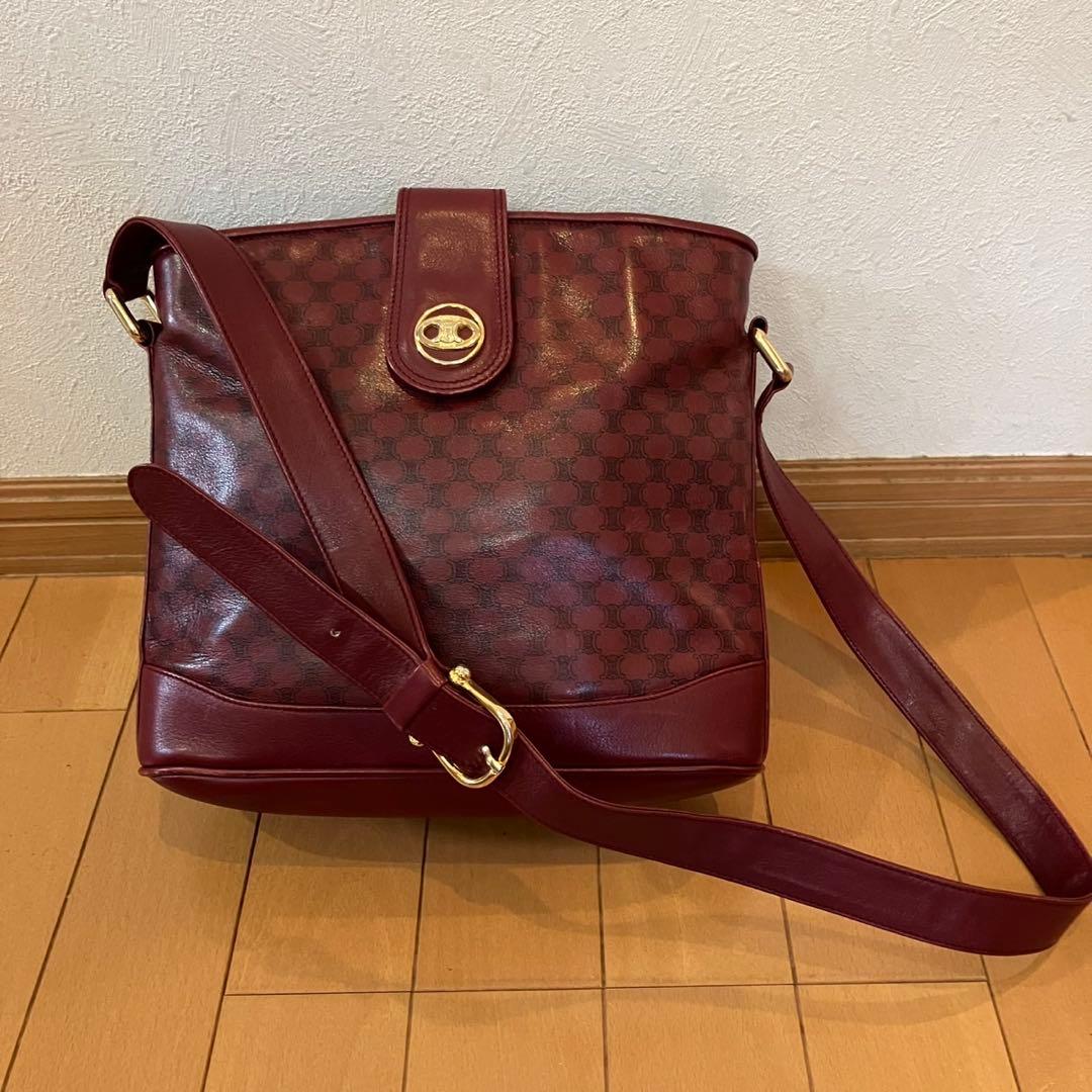 セリーヌ　マカダム柄ショルダーバッグ