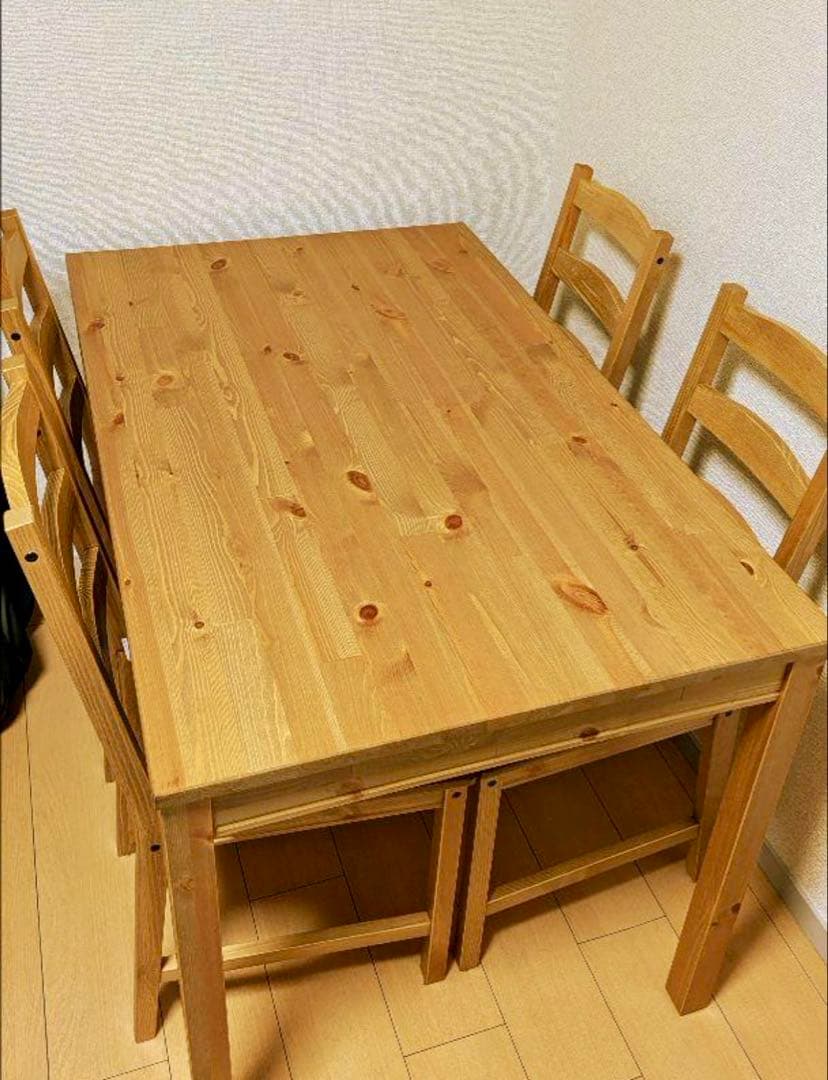 【引取り限定】IKEA ヨックモック　テーブル&チェア　セット