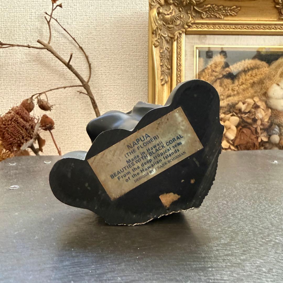 70's ビンテージ フランクシャーマン 黒珊瑚 胸像 ハワイミッドセンチュリー