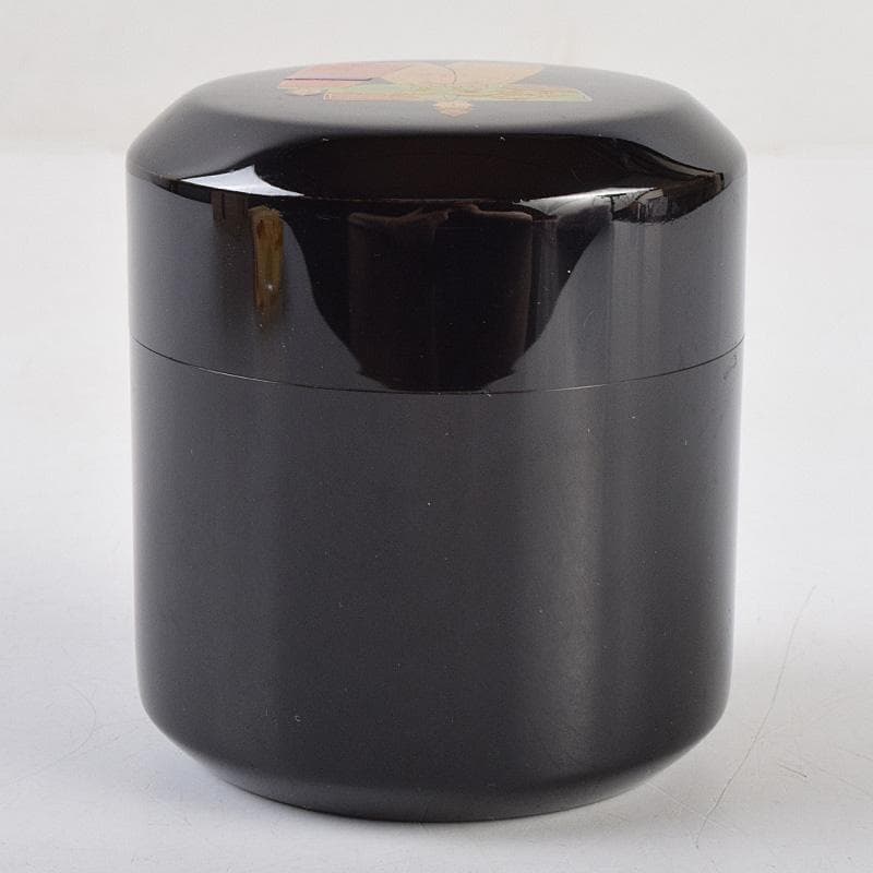 茶道具　加賀蒔絵師　竹内幸斎作　立雛蒔絵　雪吹　棗　共箱　M　R9304