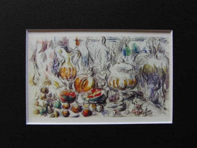 ポール・セザンヌ、【水差しとスープ容れ】、希少な画集画より