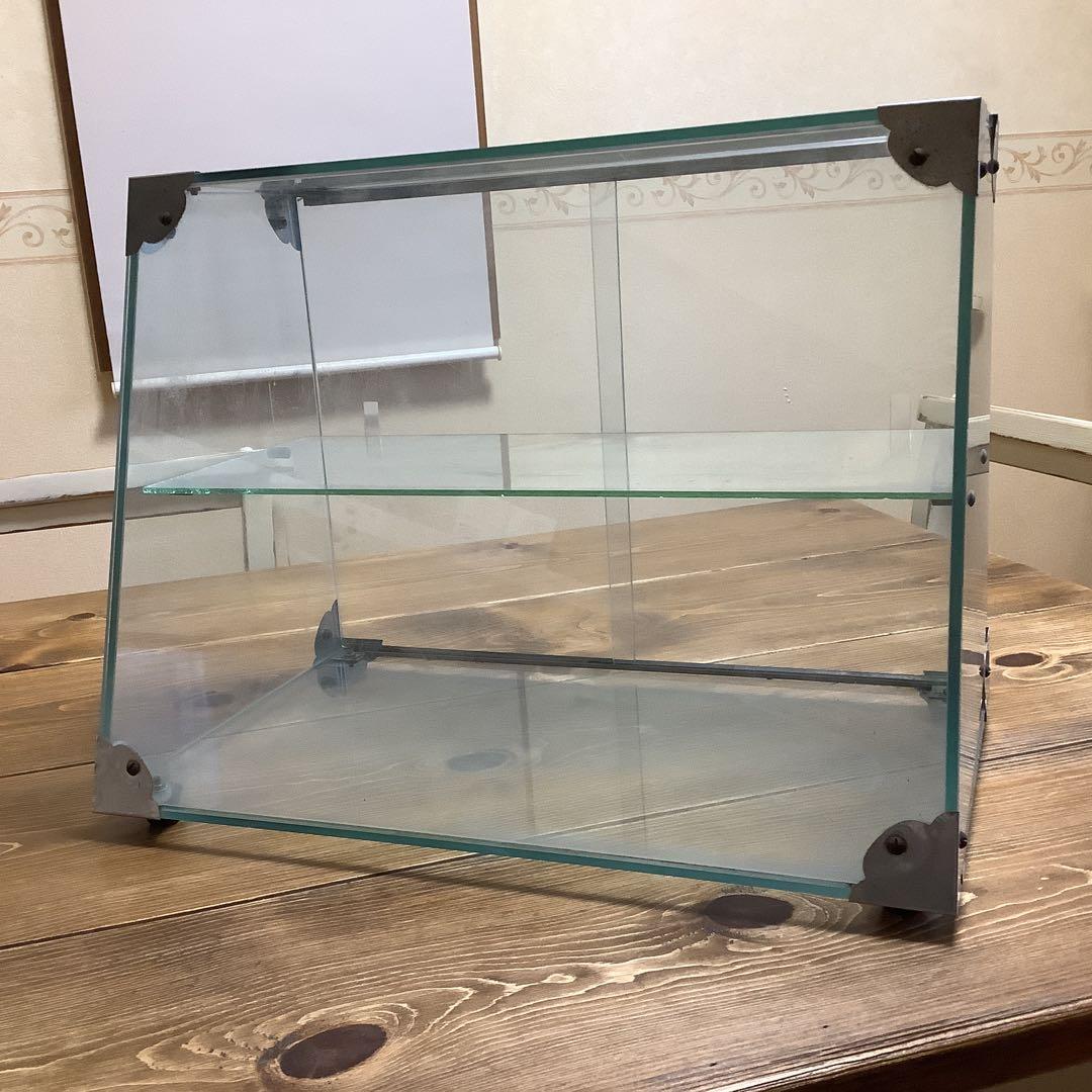 昭和レトロ　アンティーク　ガラスケース　ショーケース　飾り棚　ディスプレイ