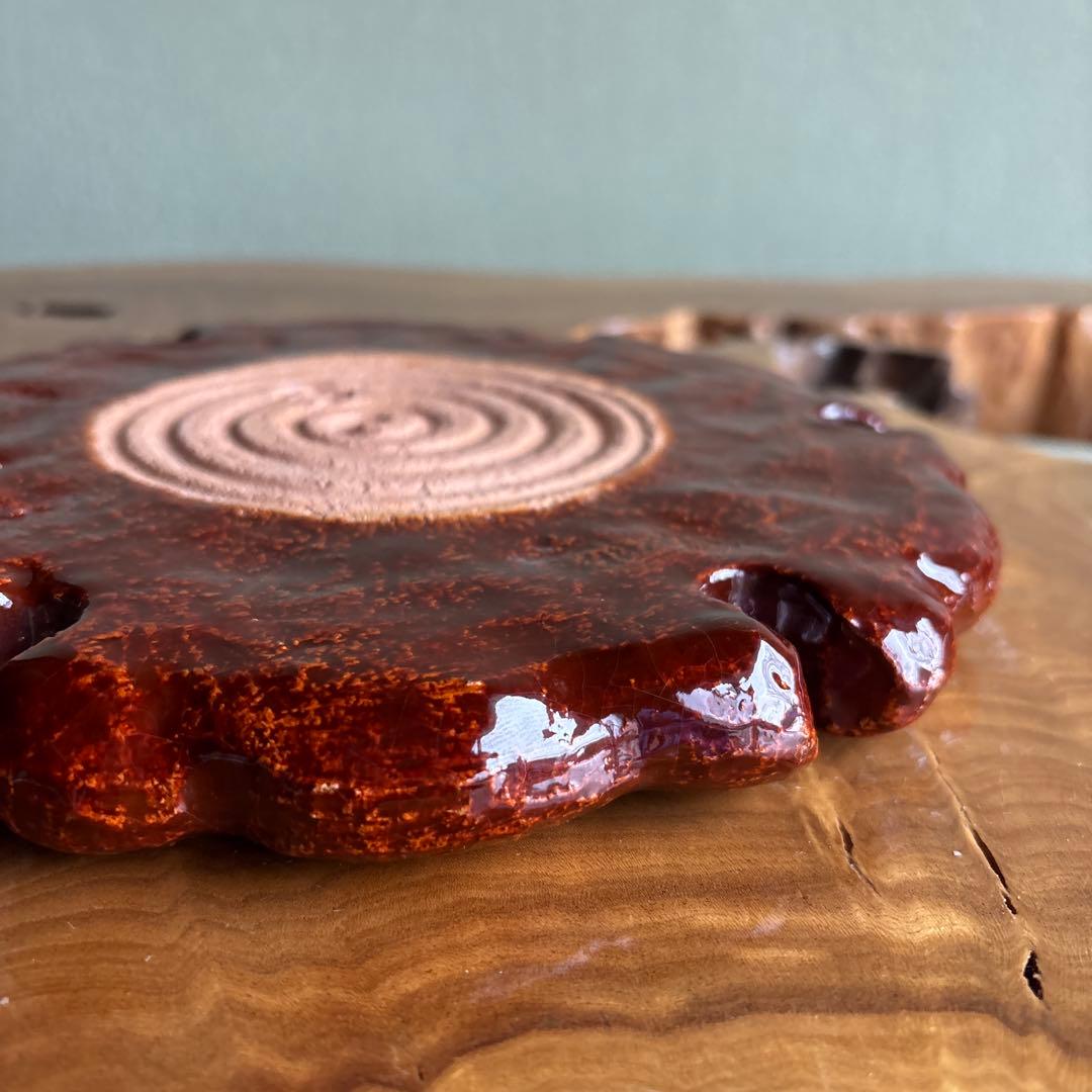 茶道具 飴釉薬 楽焼 雪輪瓦 大炉用品 松楽造