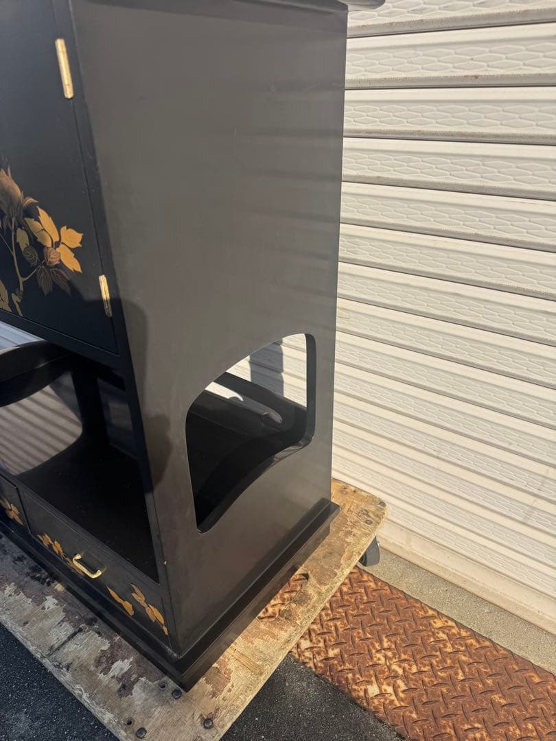 飾り棚 漆塗り 和家具 高級 茶棚 蒔絵 古民家 和風