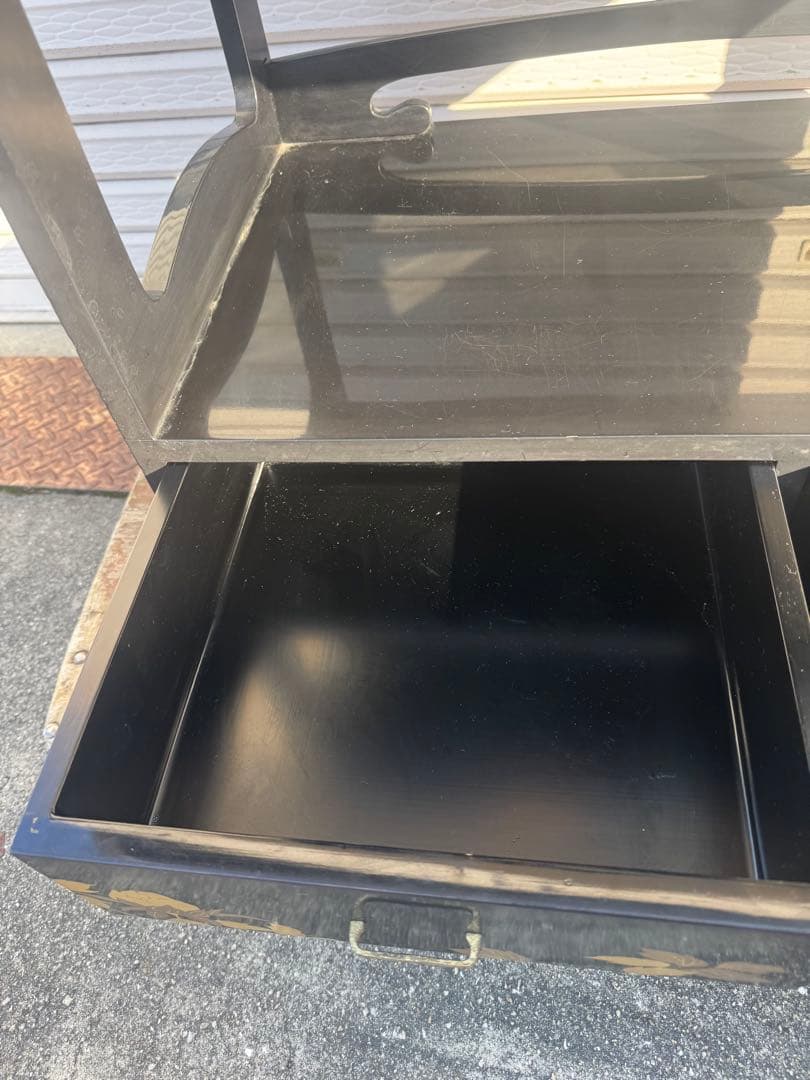 飾り棚 漆塗り 和家具 高級 茶棚 蒔絵 古民家 和風