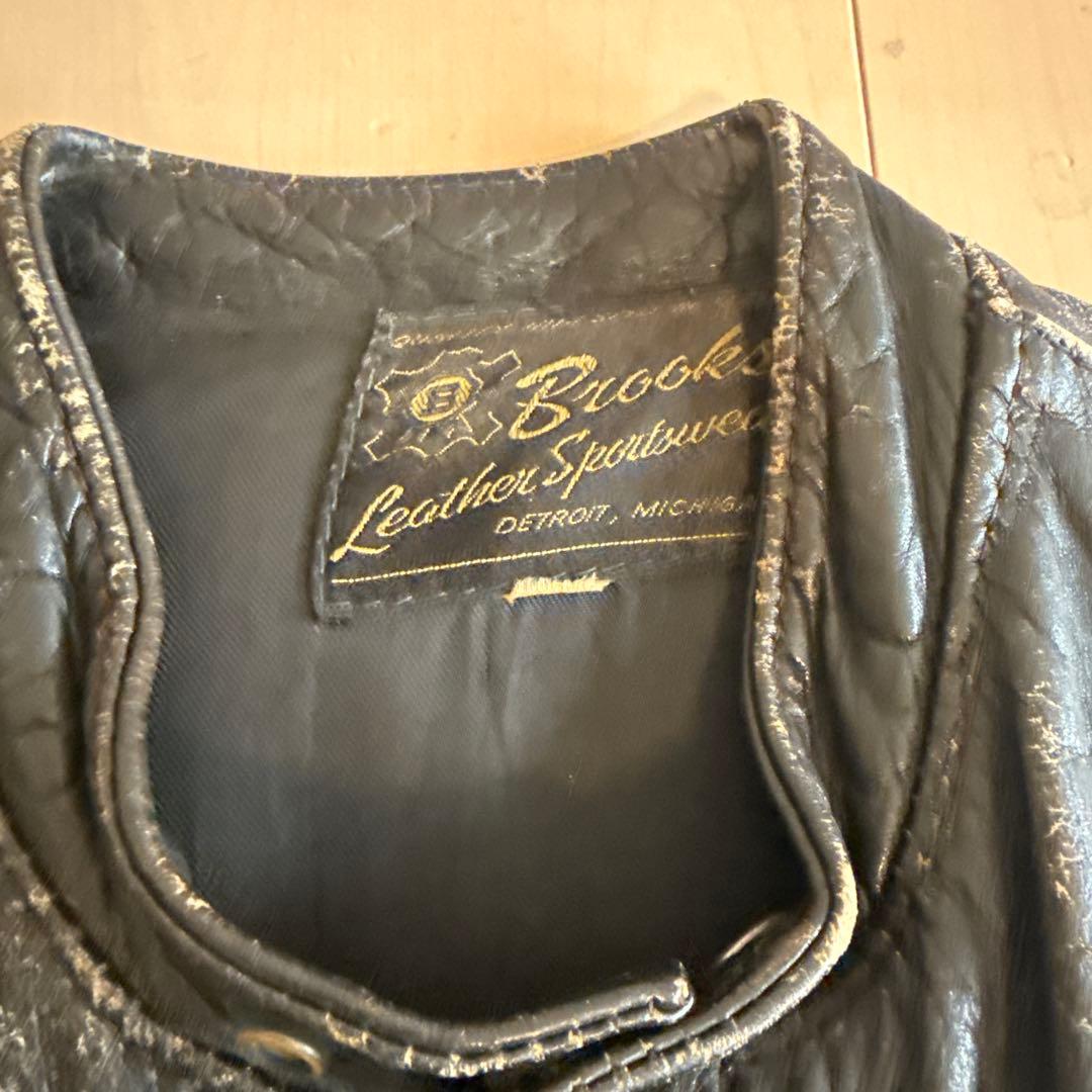 60s ブルックス　シングルライダース　革ジャン　ヴィンテージ