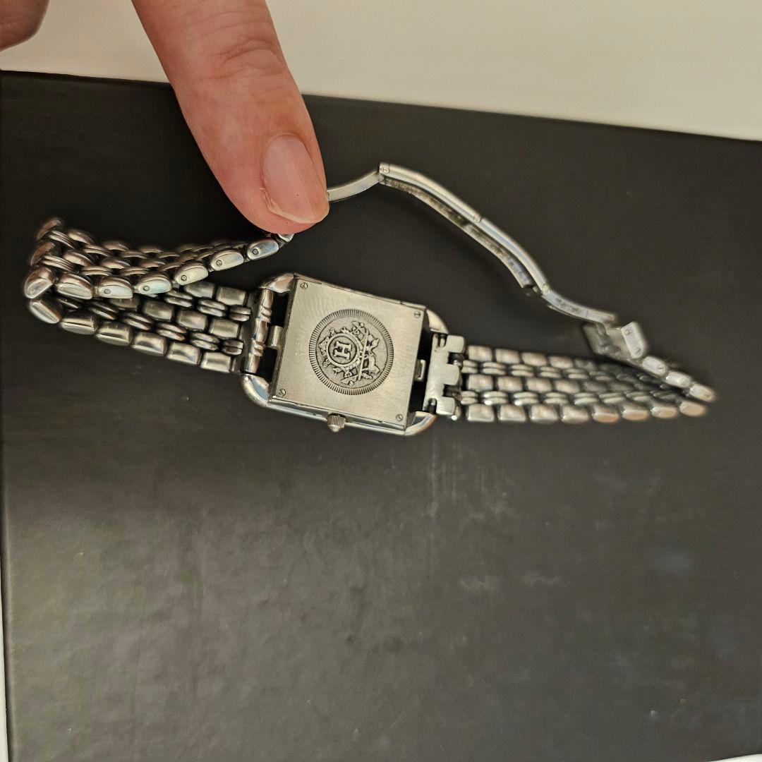 HERMES エルメス　ケープコッド希少ピンク文字盤レディース腕時計　稼働良好。