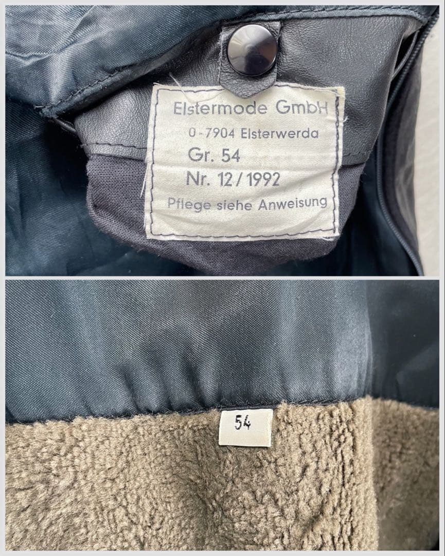 良品 ドイツ ポリスマン レザージャケット 54 ライダース モーターサイクル