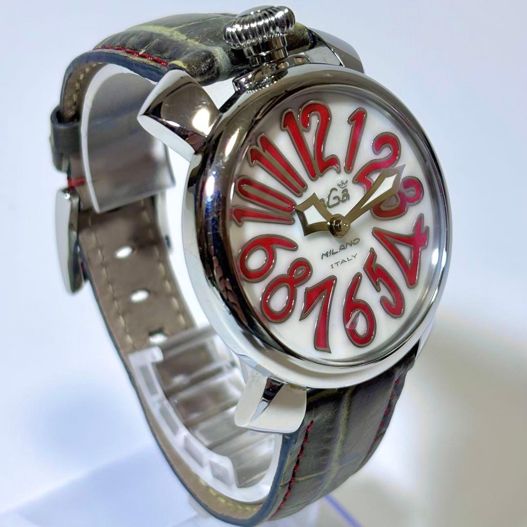 稼働 GaGa MILANO メンズ腕時計 マヌアーレ クォーツ.