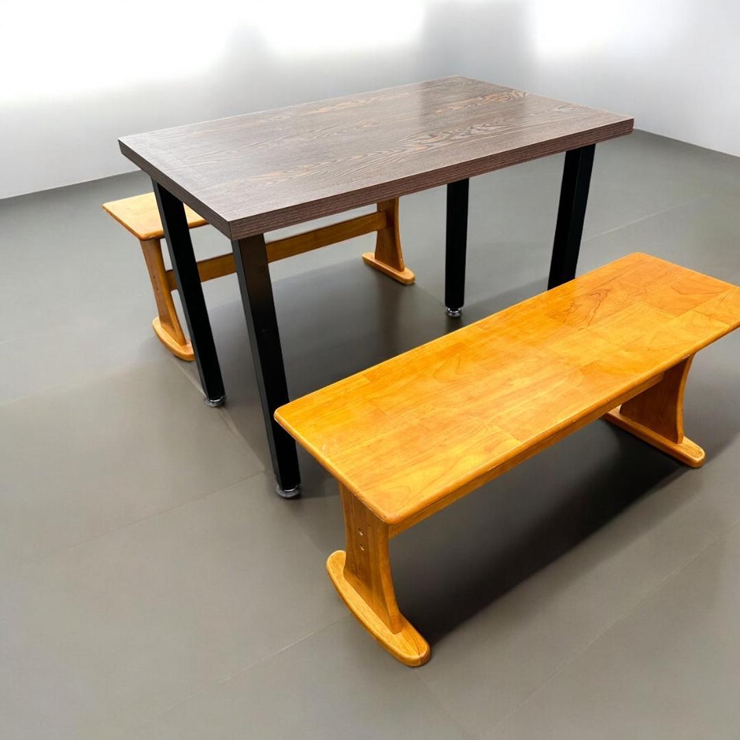 マッス　USDE ダイニング3点セット　テーブル×1　　ベンチチェアー×2