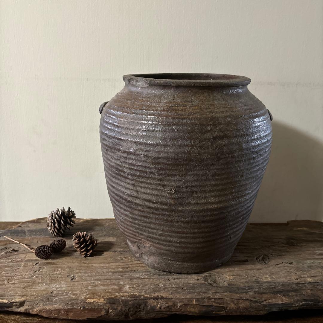 古丹波ニ耳壷　江戸　古常滑　古越前　古備前　古信楽　古瀬戸　古陶　骨董　花器李朝