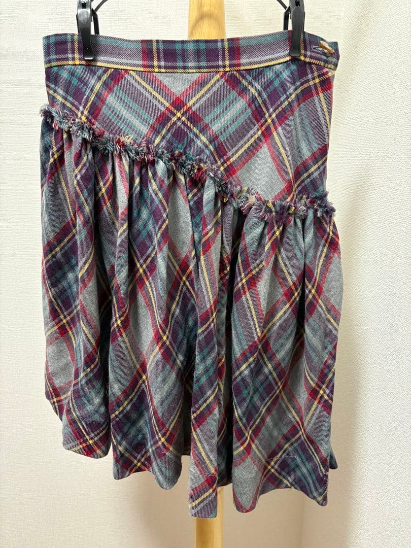 ヴィヴィアンウエストウッド ウールチェックスカート レア