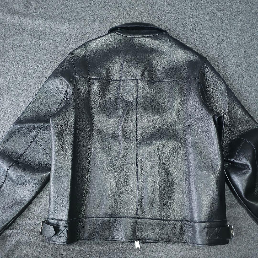 人気完売品 新品未使用【ZARA】人気フェイクレザー ブルゾンジャケットM 黒