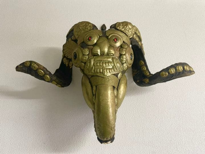 値下げ　スカルホーン　壁掛け