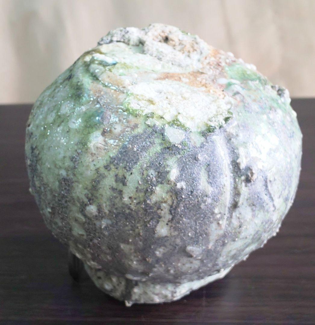 古伊賀 伊賀焼 灰被 自然釉 水滴 掛花入 花器 小壷 一輪挿し