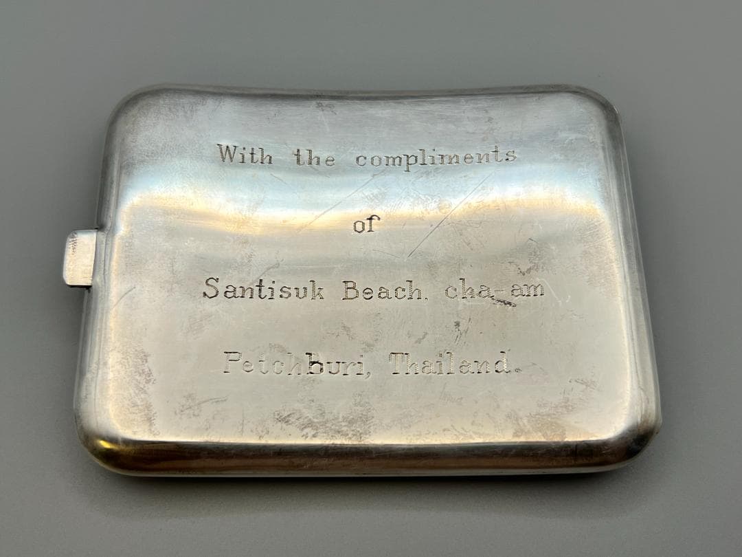 銀製　STERLING　刻印　シガレットケース　マネークリップ　カフス　117g