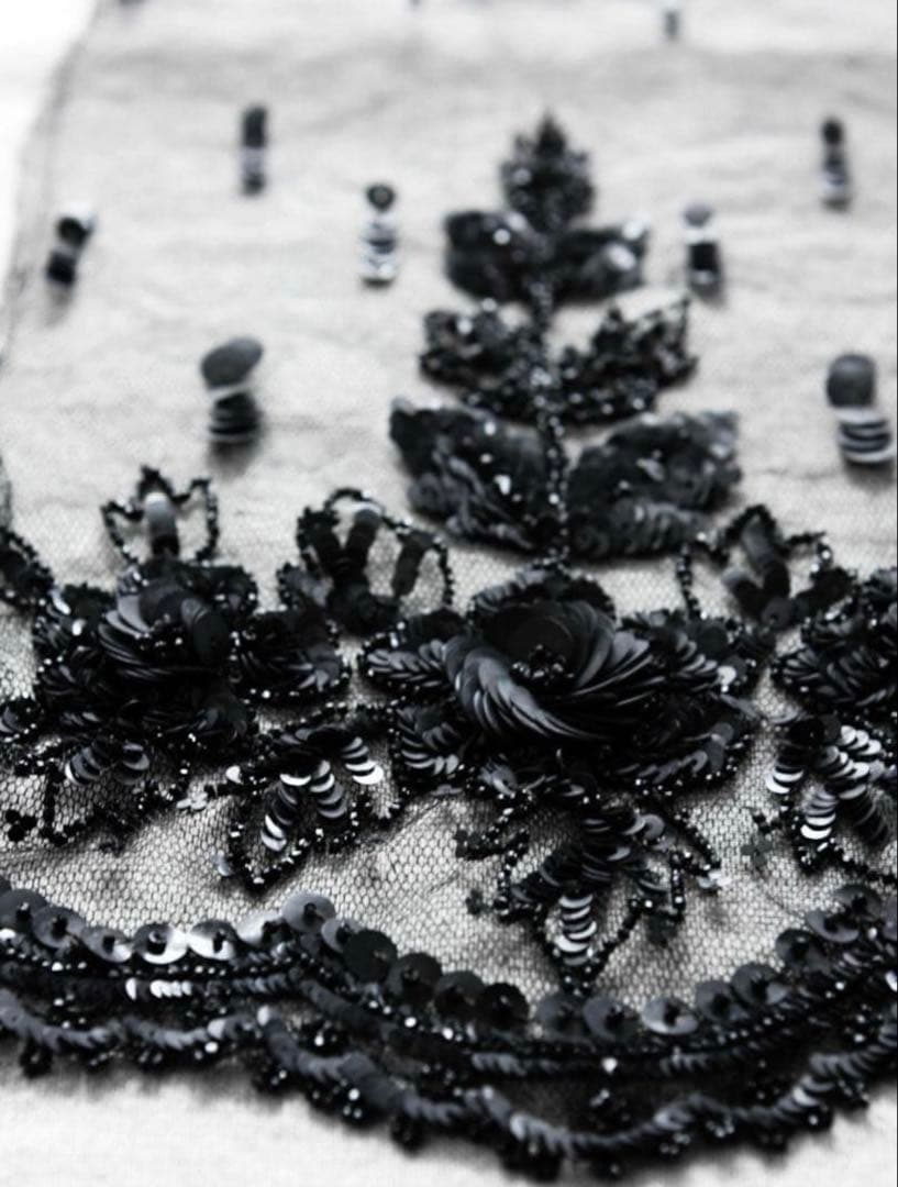 フランスアンティーク　オートクチュール刺繍 リュネビル刺繍　ピース　希少