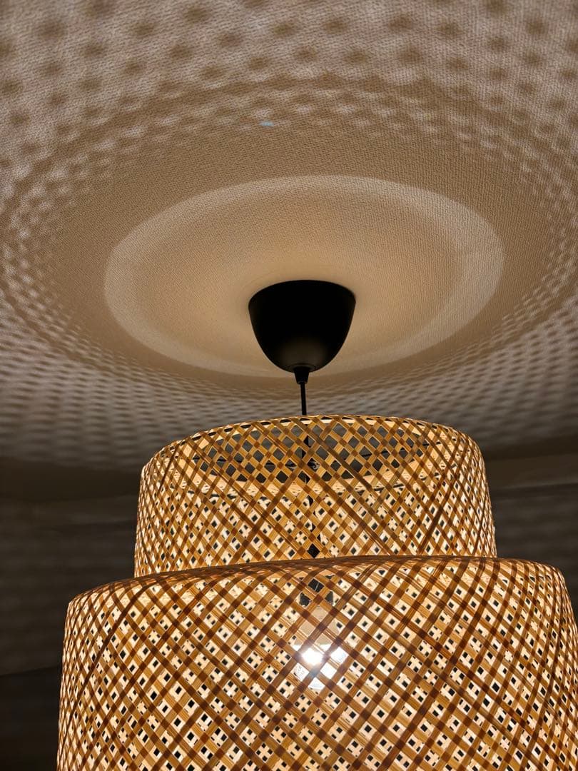 IKEA　SINNERLIG スィネリグ　ライト　照明　竹　バンブー