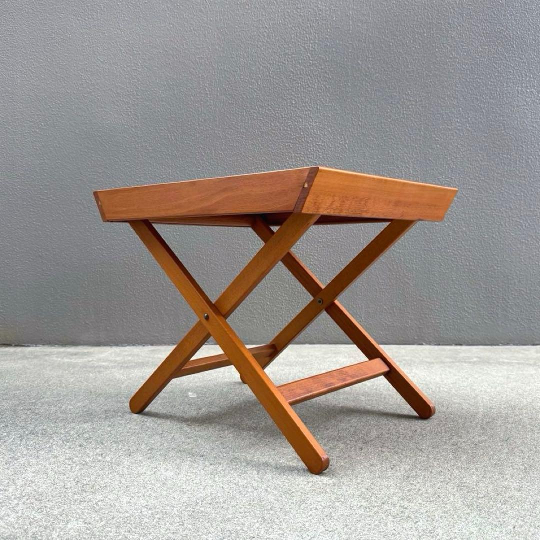 アンティーク 木製 サイドテーブル ローテーブル チークカラー コーヒーテーブル