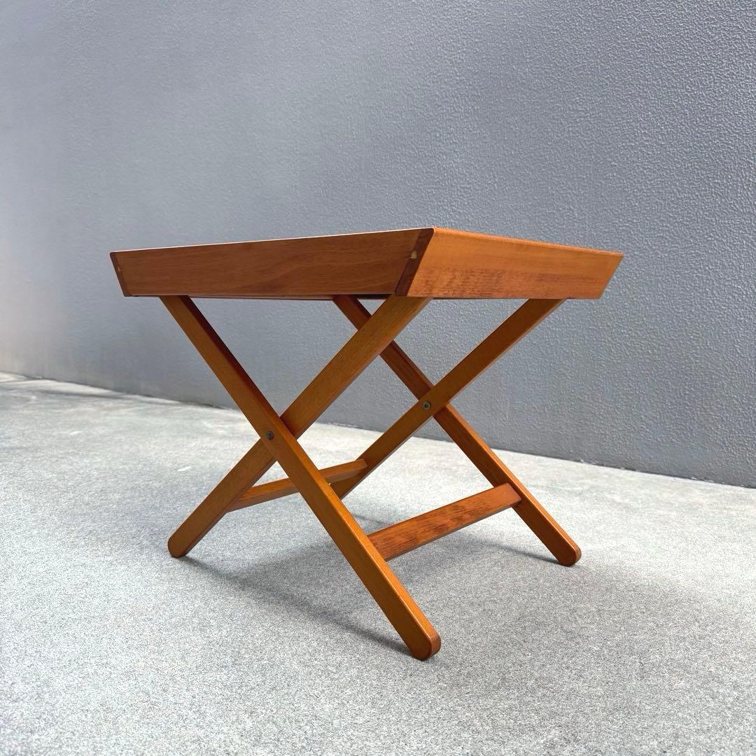 アンティーク 木製 サイドテーブル ローテーブル チークカラー コーヒーテーブル