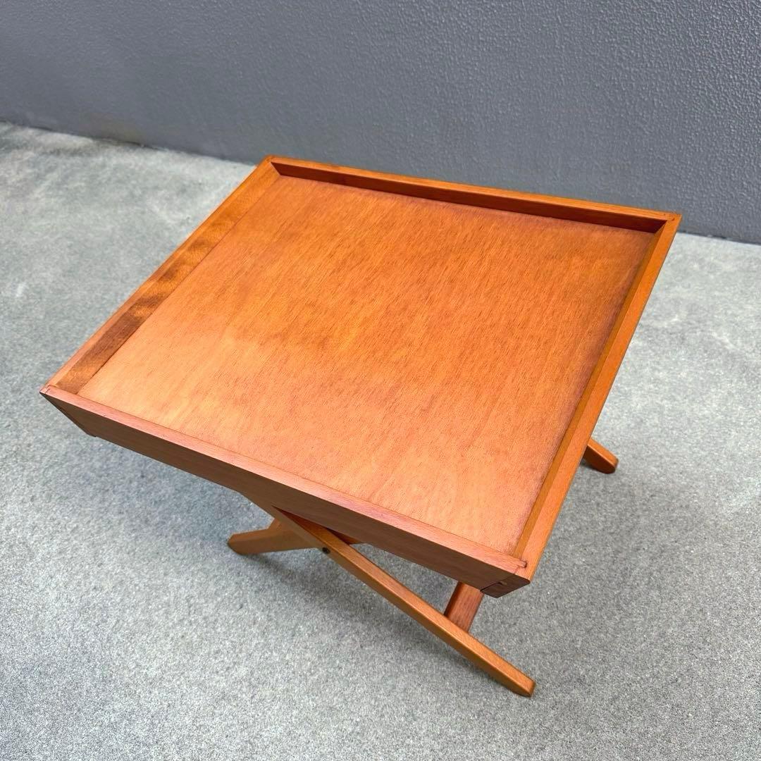 アンティーク 木製 サイドテーブル ローテーブル チークカラー コーヒーテーブル