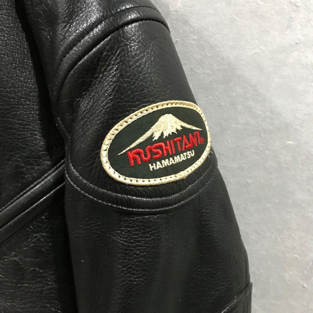 KUSHITANI クシタニ 牛革 レザージャケット シングルライダース 黒 L