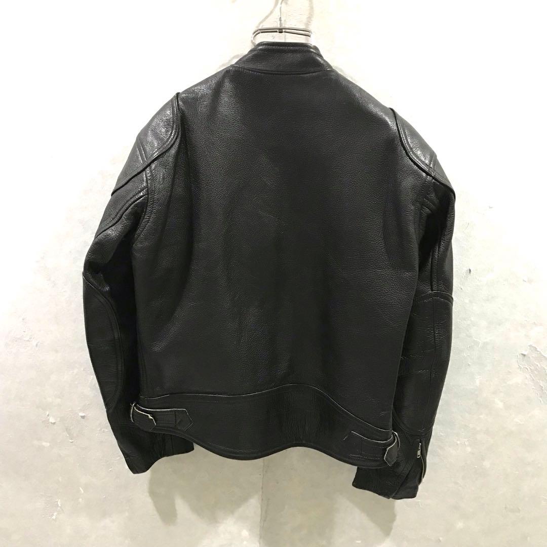 KUSHITANI クシタニ 牛革 レザージャケット シングルライダース 黒 L