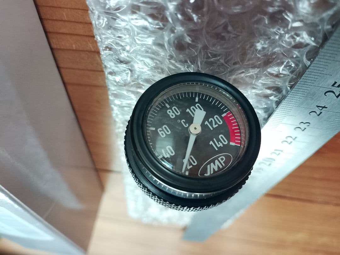 新品未使用 JMP製 ブラック YAMAHA SR 400/500オイル 油温計