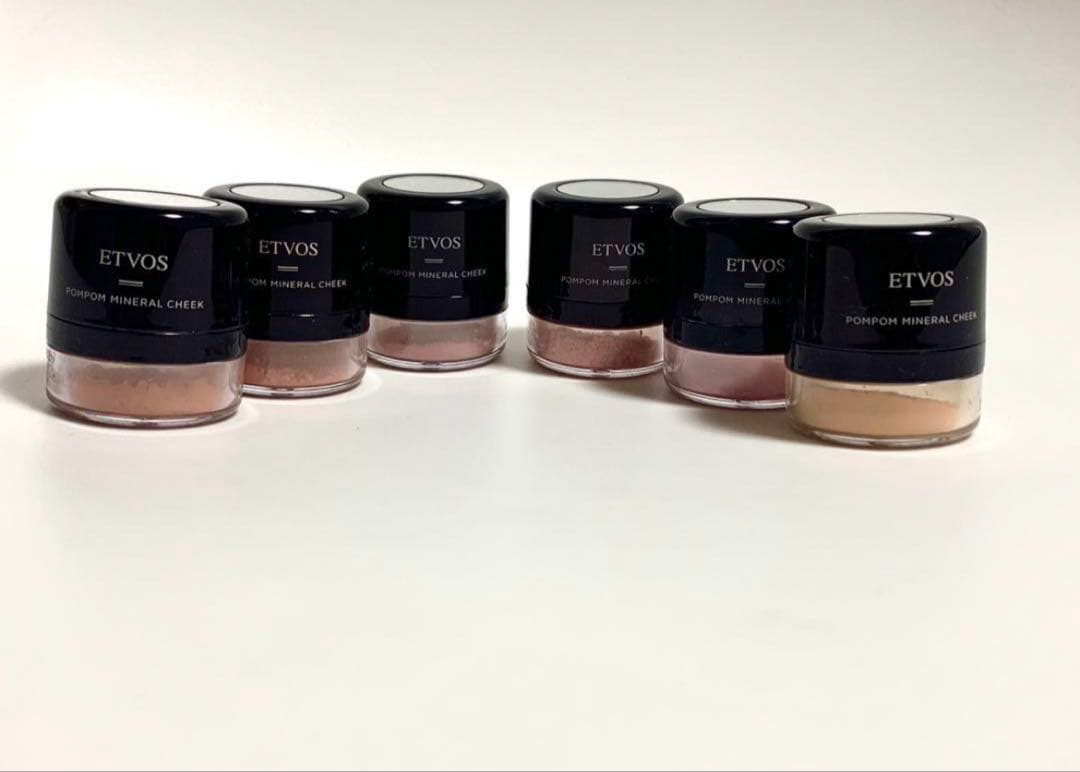 未使用 鏡付き ETVOS ポンポン　ミネラルチーク 6点セット