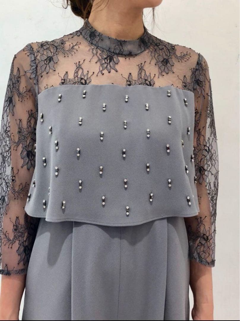 美品☆diagram ダイアグラム　刺繍ワイドサロペット　結婚式　M ドレス