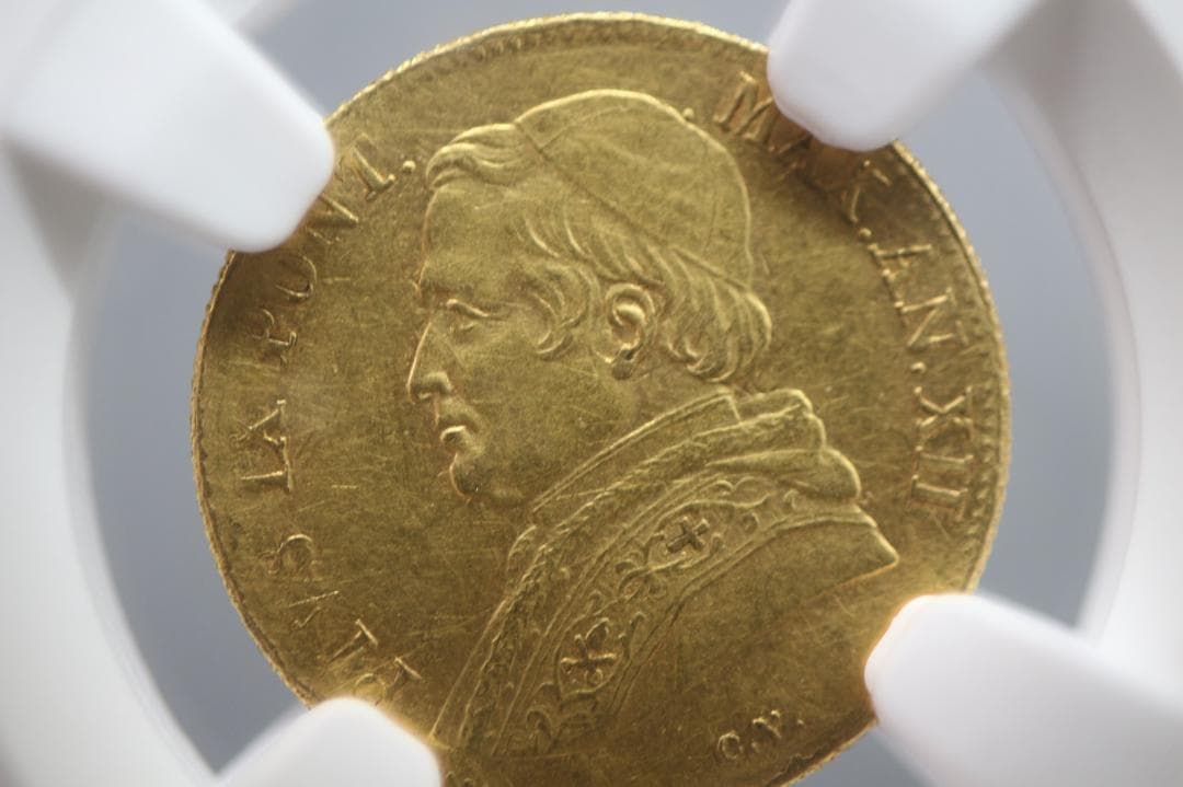 金貨 世界3枚 イタリア 1858年 ゴールド  鑑定品 アンティーク