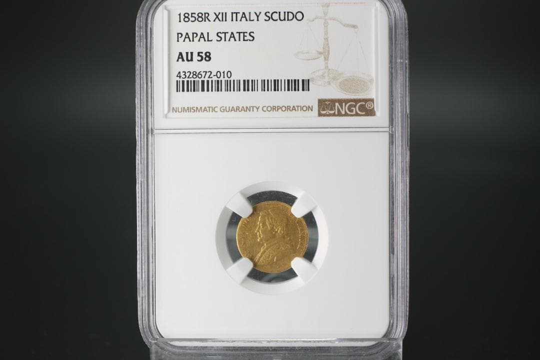 金貨 世界3枚 イタリア 1858年 ゴールド  鑑定品 アンティーク